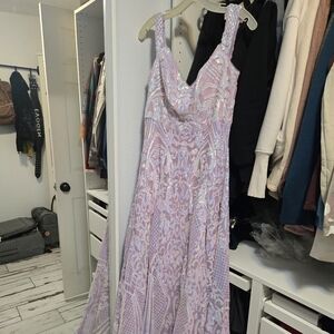 Pink sequin Jules and Cleo Ballgown Size 12 But Fits Like a 4